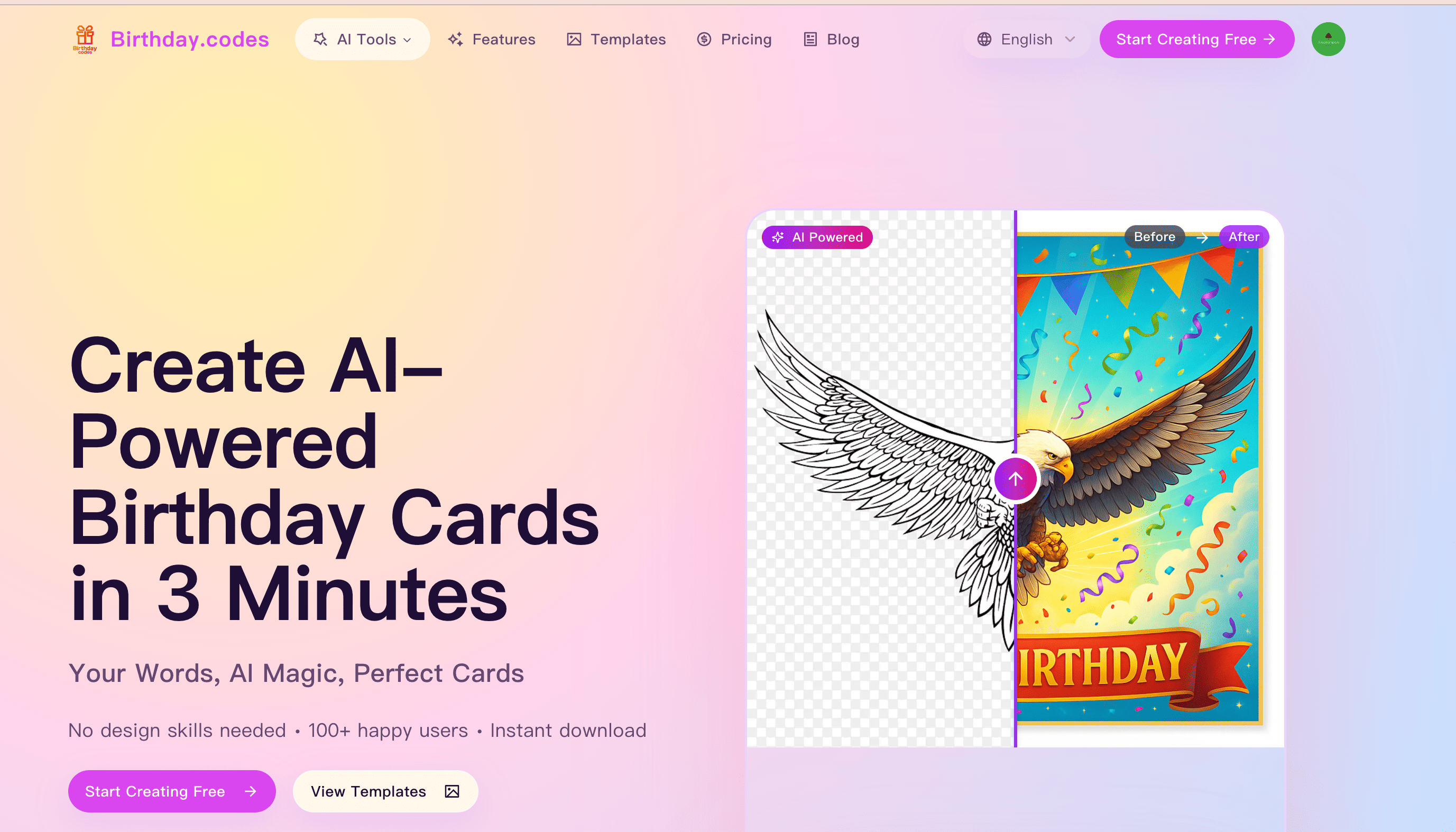 Birthday.codes – AI生日贺卡生成器