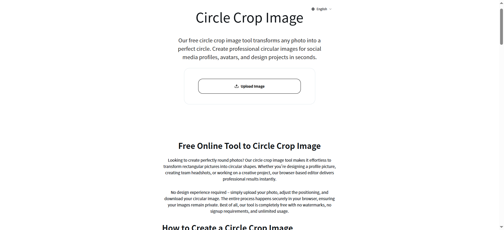 Free Circle Crop Image Tool - Crop Photos to Circles