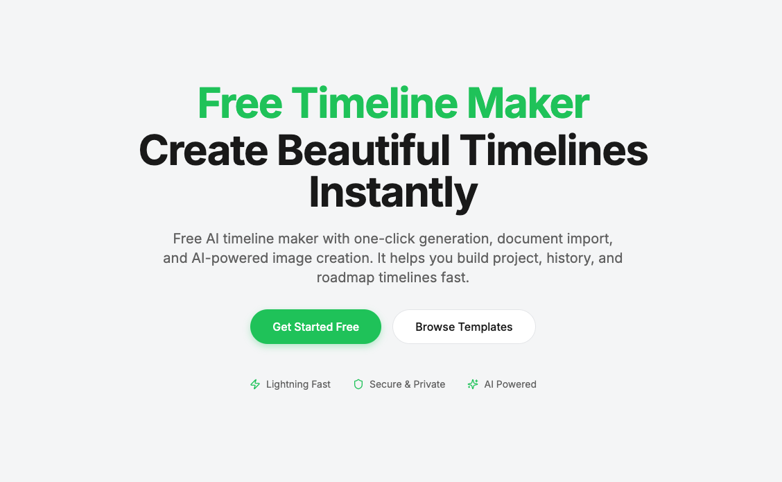 Free AI timeline maker