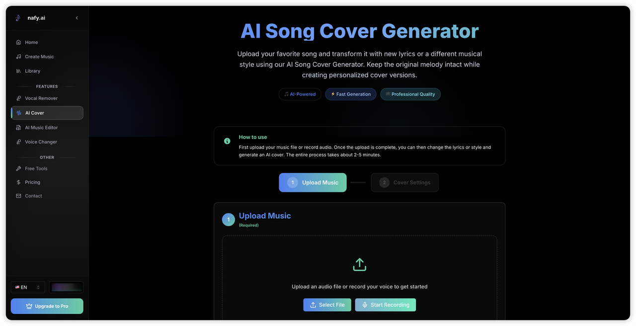 Nafy AI - 免费在线AI音乐生成器