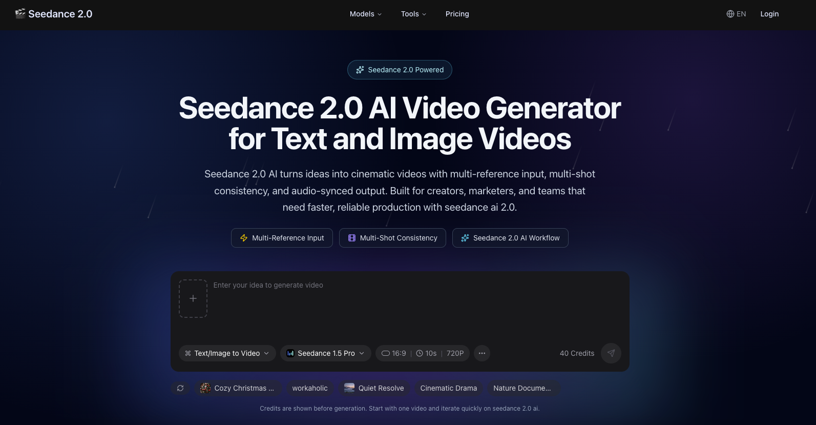 Seedance 2.0 pro