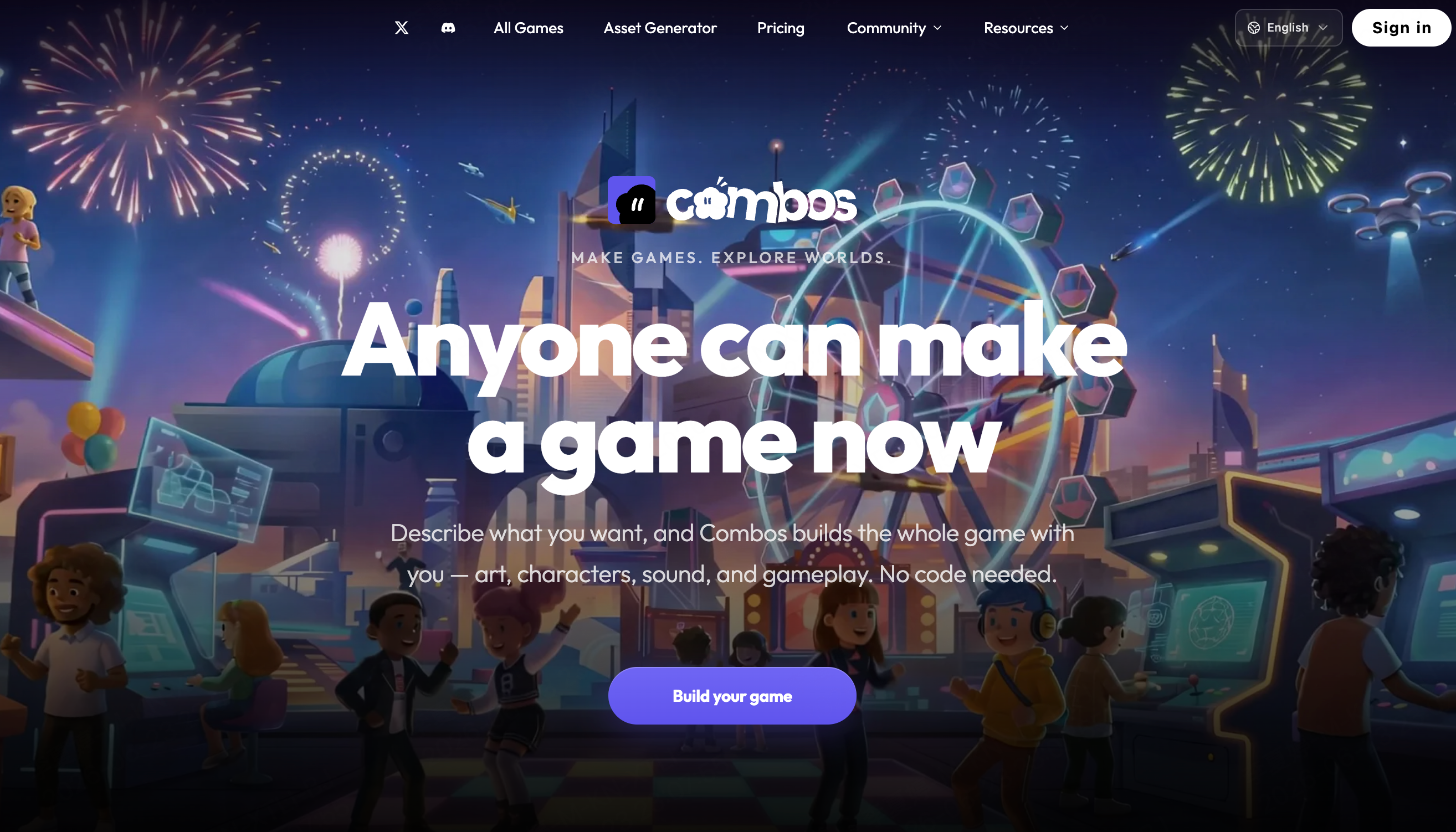 -Combos AI - 100% Free AI Game Generator Online (No Coding) - No Sign up